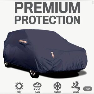 Navy blue car cover